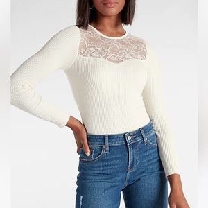 ***NWT*** Express Lace Insert Fitted Sweater